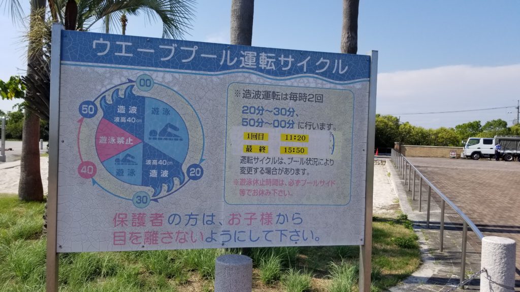 サンビーチ日光川の造波プール時間